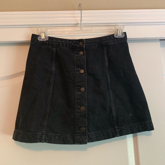 Black Denim Topshop Skirt - Picture 2 of 7